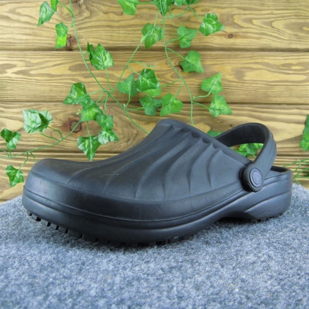 Safe T Step Women Clog Shoes Black Synthetic Slip On Size 9‎ Medium